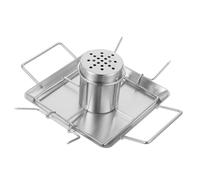 VICASKY 1 set di arrosti per pollo con supporto rimovibile per barbecue e campeggio, per pollo arrosto e arrosti, antiruggine