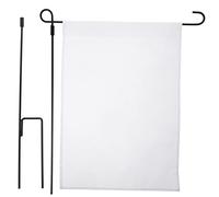 VICASKY 1 set di bandiere da giardino vuote fai da te, colore bianco, per esterni e interni, decorazione durevole per progetti