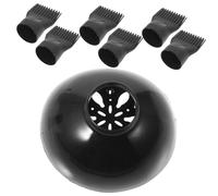VICASKY 1 set di bocchetta d'aria a forma di pettine, spazzola per asciugacapelli, diffusore, diffusore, universale, in nylon, colore nero