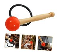 VICASKY 1 set di campane tibetane, martello in gomma robusto con manico in legno, per campane tibetane in cristallo, per yoga e meditazione, portatile e versatile