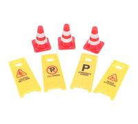 VICASKY 1 set di cartelli di avvertimento per casa delle bambole, per auto giocattolo e piccoli giochi per auto, per la strada, per la conservazione dei segnali stradali