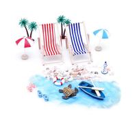 VICASKY 1 set di cestini da spiaggia per bambini, fai così, come si gioca giocattolo, mini ornamento in stile spiaggia, accessori da spiaggia, mini ornamento in stile estivo, mini decorazione da
