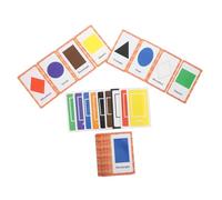 VICASKY 1 set di colori e forme di carte educative per bambini piccoli Carte da gioco cognitive genitori ragazze interazione per bambini in età prescolare per migliorare le abitudini di apprendimento