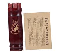 VICASKY 1 set di contenitori della lotteria raccontare i soldi del gioco Feng Shui, bacchette portafortuna, supporto per monete, console da gioco I Ching, bacchette fortunate cinesi in legno