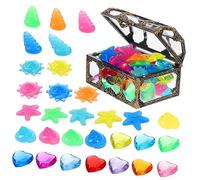 VICASKY 1 set di decorazioni divertenti per feste in piscina, feste, viso gemme per festival, galleggianti per adulti, diamanti finti, scrigno del in plastica