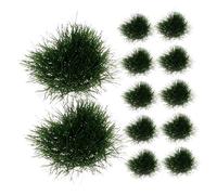 VICASKY 1 set di erba densa, erba artificiale, simulata, erba artificiale, erba artificiale, erba per matrimonio, decorazione realistica, erba da guerra, erba verde scuro