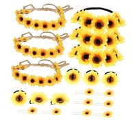 VICASKY 1 set di fascia per capelli con girasoli, regolabile, per feste in giardino, matrimoni e occasioni speciali, squisito accessorio per capelli per look