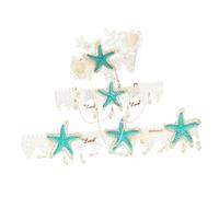 VICASKY 1 set di fascia per capelli con stella marina, per matrimonio, spinosa, damigella d'onore, accessorio per capelli da ragazza, fascia decorativa per capelli per la sposa, con decorazione di