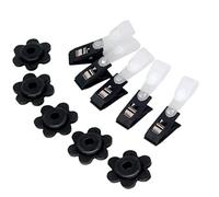 VICASKY 1 set di fermaporta da giardino e clip, antivento, per bandiere, accessori durevoli e pratici per bandiere da giardino