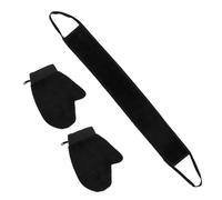 VICASKY 1 set di guanti da bagno per doccia, scrub per il corpo, per la doccia, per la doccia, per esempio film, colore nero