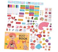 VICASKY 1 set di libri educativi Montessori per bambini, libro interattivo Busy Book per il corpo umano, per l'educazione della prima infanzia e lo sviluppo cognitivo