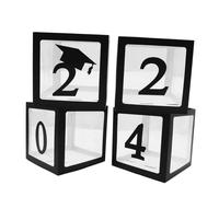 VICASKY 1 set di scatole decorative per feste di laurea, riutilizzabili, leggere e stabili, per decorazioni per feste e oggetti di scena, incluse scatole nere senza