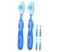 VICASKY 1 set di spazzolino manuale con testa grande, spazzolino ergonomico con breve per una facile applicazione, setole morbide per un'igiene orale ottimale, 6 pezzi