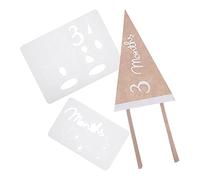 VICASKY 1 set di striscioni triangolari con segni mensili e diurni creativi per la decorazione di shower e feste Bandiere riutilizzabili per finestre pareti e giardino