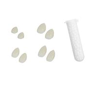 VICASKY 1 set di zanne da vampiro per Halloween, maschera finte, per Halloween, spaventapasseri, per Halloween, orecchie finte, denti in costume, colore bianco