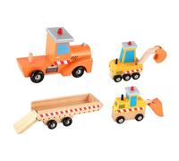 VICASKY 1 Set giocattolo per veicoli da costruzione che fa i primi passi veicoli da costruzione giocattolo auto da costruzione giocattolo kit per modellini di auto di legno