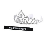 VICASKY 1 Set Gioielli a Ragazze Cinturone Di Laurea Diadema Della Ragazza Di Laurea Forniture Di Celebrazione Della Laurea Cintura Di Galateo Panno Di Raso