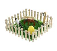 VICASKY 1 set in miniatura stalla per cavalli modello realistico per Microlandscape Dollhouse Decorazione Con Colore Legno Per Creativo Miniatura Fattoria Design