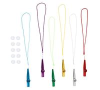 VICASKY 1 set Metal Kazoo Strumento Musicale Pezzi Con Cordini Colori Per Adulti Perfetto Ukulele Partner Per Tempo Libero E Momenti Di Gioco Creativi