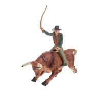 VICASKY 1 Set Modello Cowboy Statua Della Corrida Tori Con Cavalieri Torero Da Collezione Statua Del Cowboy Con Giocattolo Per Animali Da Fattoria Statuetta Di Watusi Resina