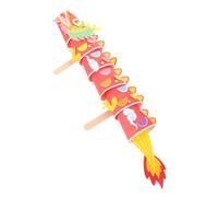 VICASKY 1 Set Pittura Di Bicchieri Di Carta, Decorazione Di Carta Drago, Giocattolo Fai Da Te Decorazioni Di Capodanno Per Anni Lunari Rosso Drago Striscione Di Carta Festa Anno Decorazione 3D Figura