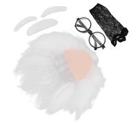 VICASKY 1 Set Professore Vecchio Uomo Parrucca Dottore Cosplay Parrucche Scienziato Costume Parrucca Vecchio Costume Uomo Per Uomo Parrucca di Halloween Per Uomo Plastica