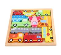 VICASKY 1 Set Puzzle Legno Educativo con Veicoli Trasporto per Sviluppo Cognitivo e Coordinazione Mano Occhio per La Prima e Attività