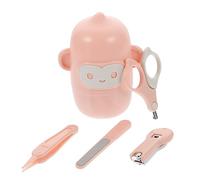 VICASKY 1 Set Set di cure per le scisse per unghie infantile tagliaunghie corredo del Scissors unghia Kit per la toelettatura per Kit di toelettatura neonato AbS rosa