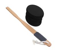 VICASKY 1 Set Spazzola Da Bagno Esfoliante Setole Scrubber Macchia Lungo Applicatore Di Lozione Per La Schiena Corpo Strofinare Forfora Ruvido Facciale Idratante Scourer Eva Nero