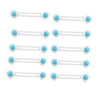 VICASKY 10 chiavistelli di sicurezza per armadi e sicurezza per bambini, con chiusura adesiva, blu e bianco, flessibile, utilizzabile per proteggere giovani ragazze e bambini piccoli
