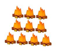 VICASKY 10 modelli di fuoco in resina sintetica in miniatura - giocattoli fatti a mano ideali per gli appassionati di caminetto di campeggio