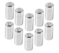 VICASKY 10 Pezzi Barattoli Condimenti in Acciaio Inossidabile Mini Spargispezie per Cucina Barbecue e Viaggio Contenitori e Pepiera Compatti e Resistenti