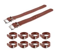 VICASKY 10 Pezzi Cinghie Regolabili per Cestino Bici Bambina Cinghie in PU Resistenti con Fibbia in Metallo Accessori Frontali per Manubrio Facili da Installare per Cestini Biciclette