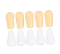VICASKY 10 Pezzi coperchio del pulsante cappuccio dell'interruttore a pedale dell'interruttore della chitarra manopole chitarra elettrica pomello cambio tappo a bottone bianca