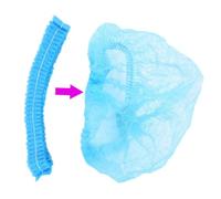VICASKY 10 pezzi Cuffie Non Tessute Blu Elastico per Antipolvere e Traspiranti e Confortevoli per Servizio Alimentare Laboratorio e