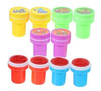 VICASKY 10 pezzi giocattoli tecnici per sigilli auto, timbri per gare e scommettere, set fiesta, sottomarino, posta, francobolli, catena, adesivi per bambini, in plastica