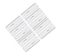 VICASKY 10 Pezzi Il sovrano di misurazione della manicure dimensionamento misurare sovrano di misura delle unghie Righelli righello multifunzione plastica Trasparente