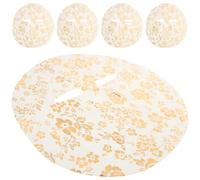 VICASKY 10 Pezzi Maschere per Viso in Fogli Foglia D’Oro Maschera Idratante per la Cura Quotidiana della Pelle Femminile Confezione Portatile per Uso Domestico e Regalo