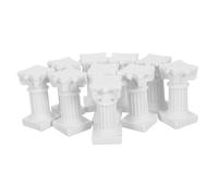 VICASKY 10 Pezzi Mini Roman Pillar Candle Holders in Resin Nordic Style Mini Greek Columns For Wedding Table Decor Sturdy Lightweight Desktop Column Ornaments For Cozy Ambiance