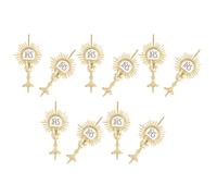 VICASKY 10 Pezzi Ornamento Religioso a Forma di Volume Sacro Oro | Plastica e Resina, Design Americano, Appendibile Installazione Semplice, per Comunione e Riunioni Familiari