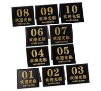 VICASKY 10 pezzi Segnaposto Numerici in Acrilico Faccia per Ristorante e Matrimonio Resistenti e Riutilizzabili Semplice e Visibilità per Decorazioni Tavola