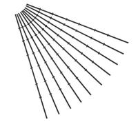 VICASKY 10 Pezzi Supporto per Fiori Idroponici in Vetro 30cm | Struttura Nera Contemporanea, Anelli in Gomma Inclusi, per Ufficio e Librerie, Sostegno Stabile Salvaspazio