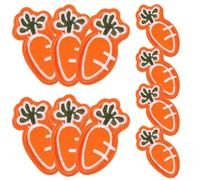 VICASKY 10 Pezzi Toppe Decorativi a Forma di Carota Non Tessuto, Pratiche e Facili da Usare per Decorare T-shirt e Portafogli