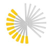 VICASKY 10 Pezzi Triangle Iron Rod Cena Bell Iron a Campana a Mano Canale Fuori Cena Fuori dalla Cena Triangolo Rhythm Rhythm Triangle percussionista Mazze di Campana Ferro da Stiro Giallo