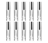 VICASKY 10 pezzi Tubetti Lip Gloss Riutilizzabili Design Elegante Trasparente e Argento per Cosmetici Fai da Te