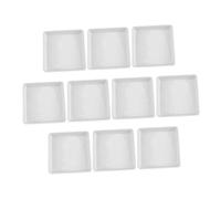 VICASKY 10 Pezzi Vassoi Quadrati in Plastica per Piante Sottovasi Quadrati con Arrotondato Piatti Raccogliacqua Facili da Pulire per Vasi da Fiore Interni Decorazione Contemporanea per
