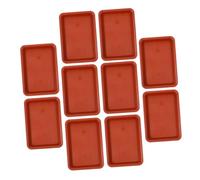 VICASKY 10 Pezzi Vassoio Rettangolare per Fioriere in Plastica Resistente Piattini per Vasi da Piante da Interno ed Esterno per Bonsai e Vasi Piccoli Design Sottile e Funzionale per