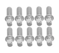 VICASKY 10 viti a percussione, viti a percussione, viti a tamburo in acciaio, strumento magnetico, punta per trapano regolabile, M6 x 15 mm, viti in ferro argentato