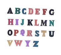 VICASKY 100 alfabeti in legno per fai da te, decorazioni natalizie, decorazioni a mano, lettere in legno dipinte, bandiere vuote, decorazioni con lettere in legno, puzzle per bambini, mini accessori