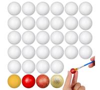 VICASKY 100 Palline di Polistirolo da 2 Cm, Piccole E Grandi, in Schiuma Natalizia, Bianche, Rotonde, per Decorazioni Fai da Te.